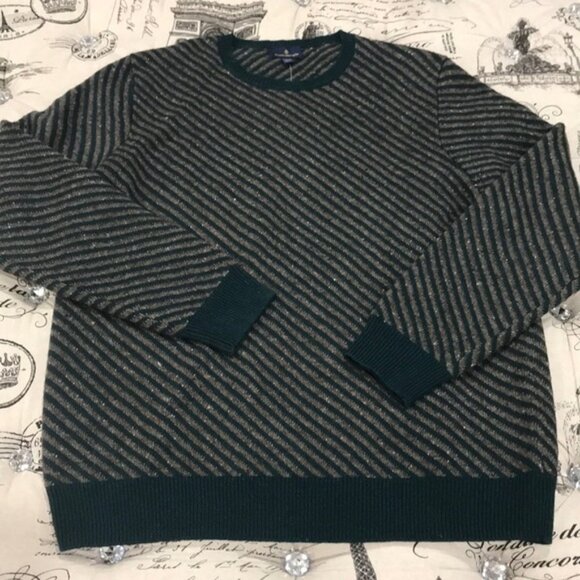 Brooks Brothers Striped Wool Blend Sweater - Picture 2 of 5